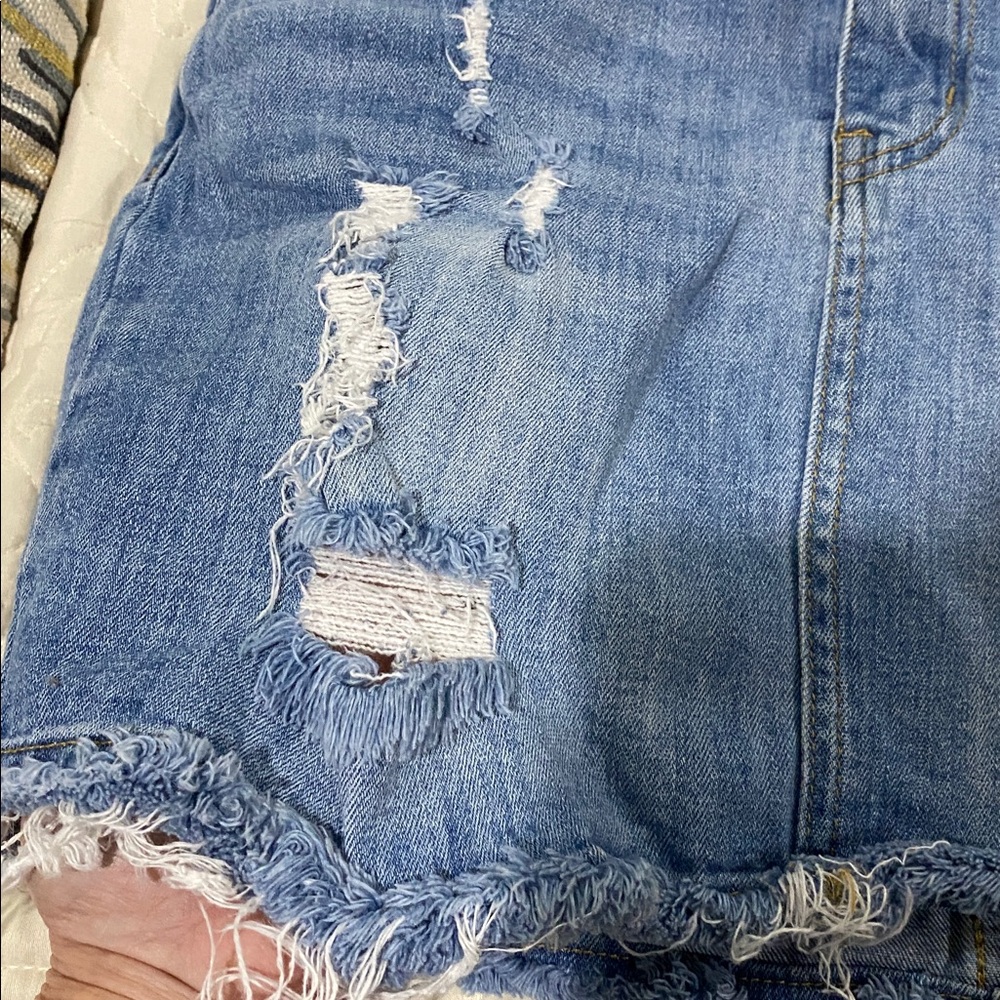 Judy Blue Denim Distressed Mini Skirt - Picture 9 of 10